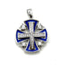 Sterling Silver Enamel Jerusalem Cross Pendant